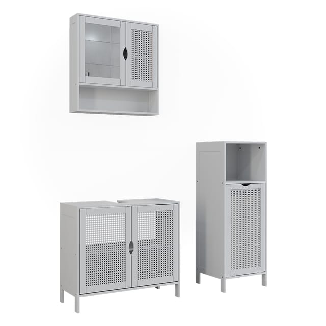 Badmöbel-set Liora, Weiß, 3-teilig, Vicco