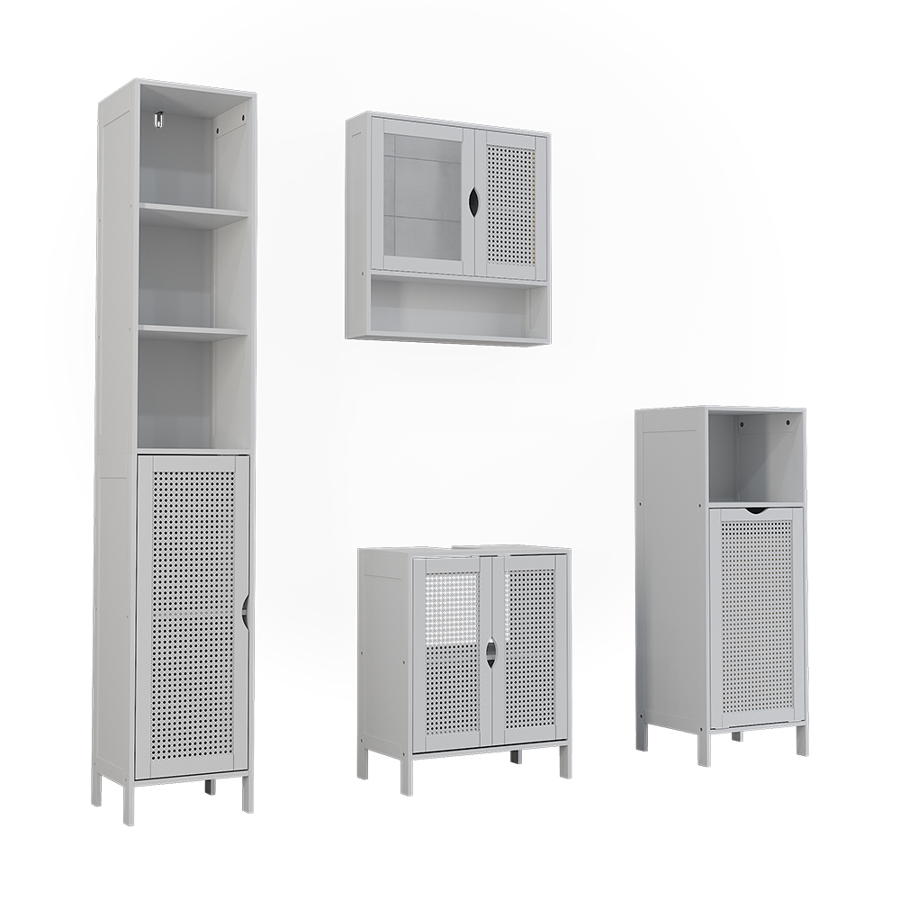 Badmöbel-set Liora, Weiß, 4-teilig, Vicco