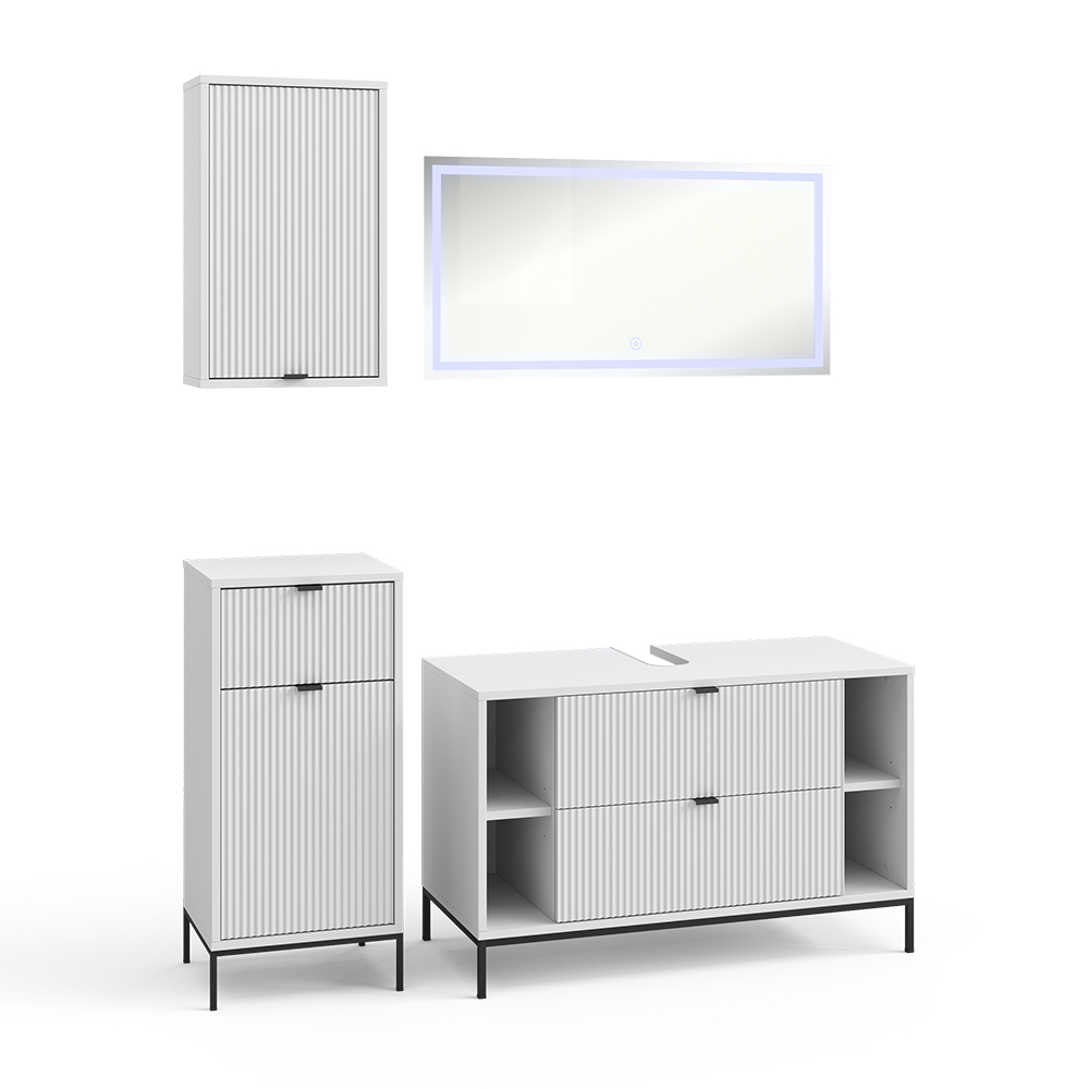 Badmöbel-set Eliza, Weiß, 4-teilig, Vicco