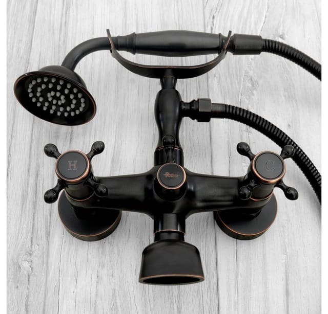 REA - wannenarmatur retro old schwarz