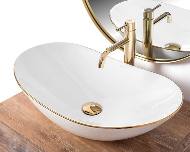 REA - aufsatzwaschbecken royal gold edge