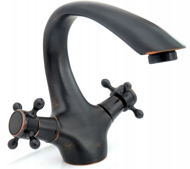 REA - waschbeckenarmatur retro old schwarz