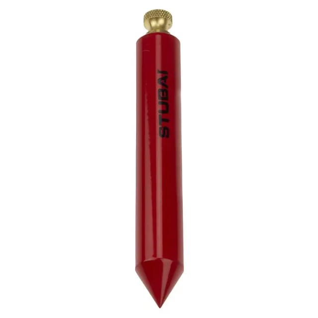Stubai Senklot 220g, Lotgewicht, Bauwerkzeug, Präzisionswerkzeug, abschraubbare Messingkappe, Stahl, 130mm Länge