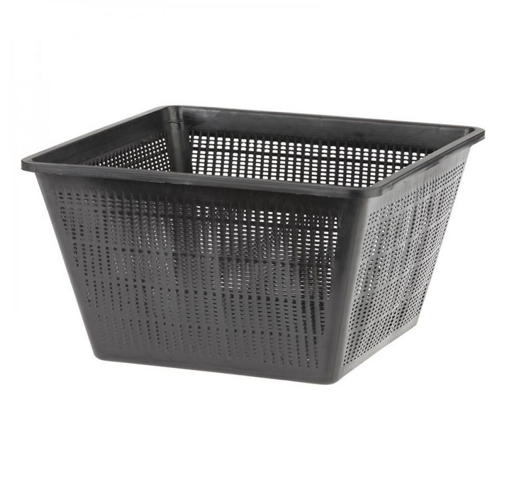 Teichpflanzkorb 23 x 23 cm Kunststoff, eckig, schwarz