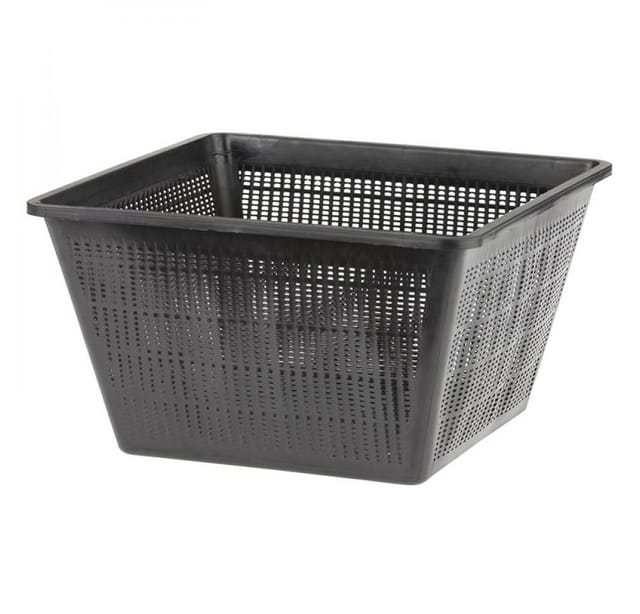 Teichpflanzkorb 23 x 23 cm Kunststoff, eckig, schwarz