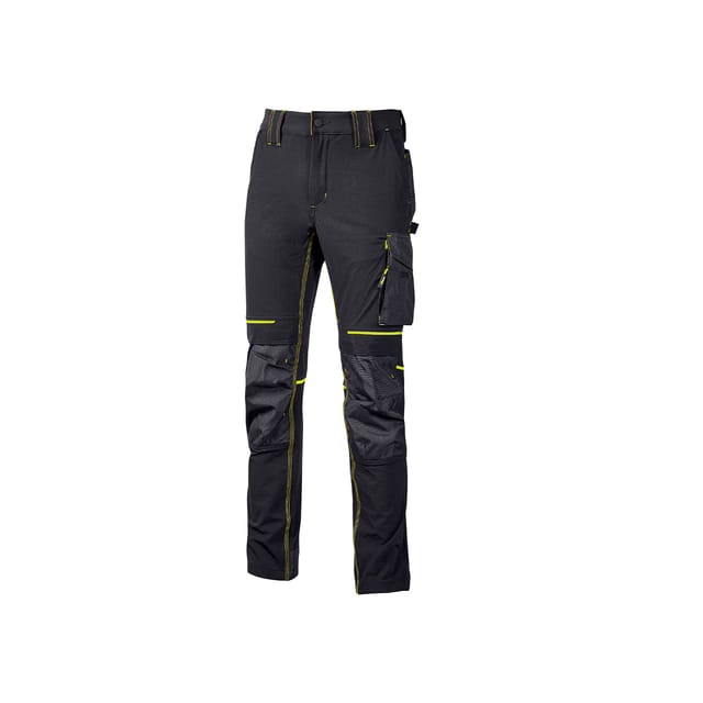 U-power - Arbeitshose Stretch Multi-Pocket atom - Schwarz xs - fr (36) - eu (42)