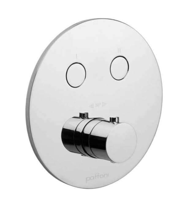 Paffoni - Thermostatisches Außenteil für Einbaudusche mit 2 Funktionen Compact Box CPT018CR Chrom