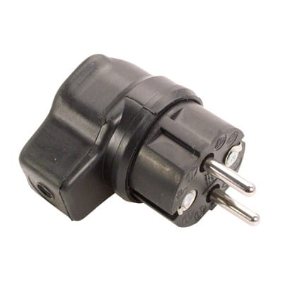 Vollgummi-Winkelstecker, max. 2,5mm², 230V/16A, IP44