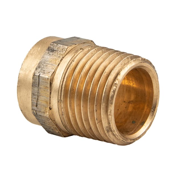 Rotguss-Lötfitting Übergangsnippel 15 mm x 1/2 Zoll ag - Typ 4243G, dvgw