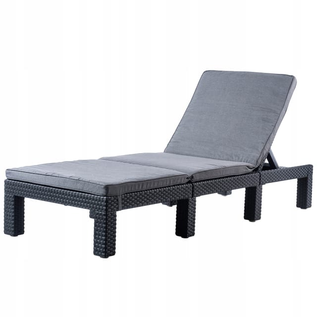 Keter Daytona Deluxe Gartenliege 65 x 195 cm, grau