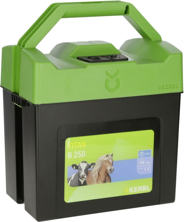 Kerbl - Weidezaungerät Titan B250 Batteriegerät, Zaungerät für Pferde etc.