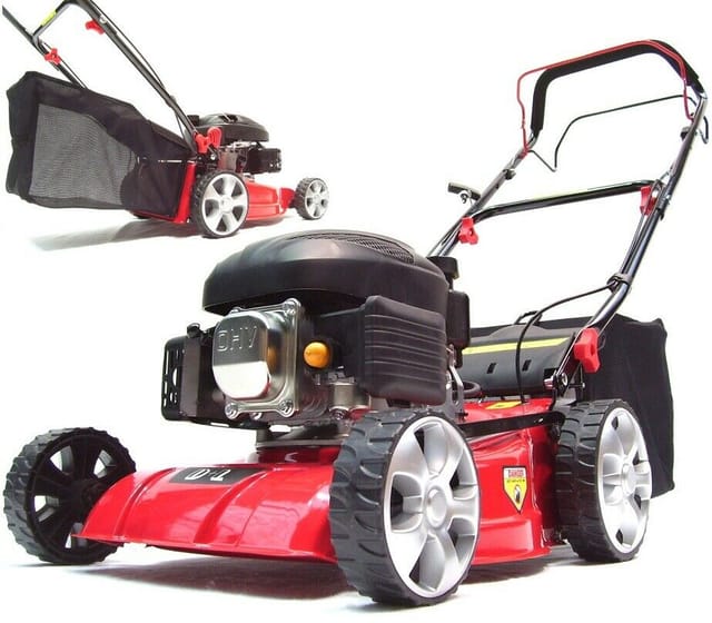 Apex - Benzin Rasenmäher 410mm Radantrieb 55793 Antrieb 41 cm Motor Mäher Selbstantrieb