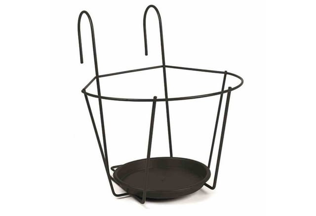 Blumentopfhalter ø 25 cm, schwarz zum Einhängen