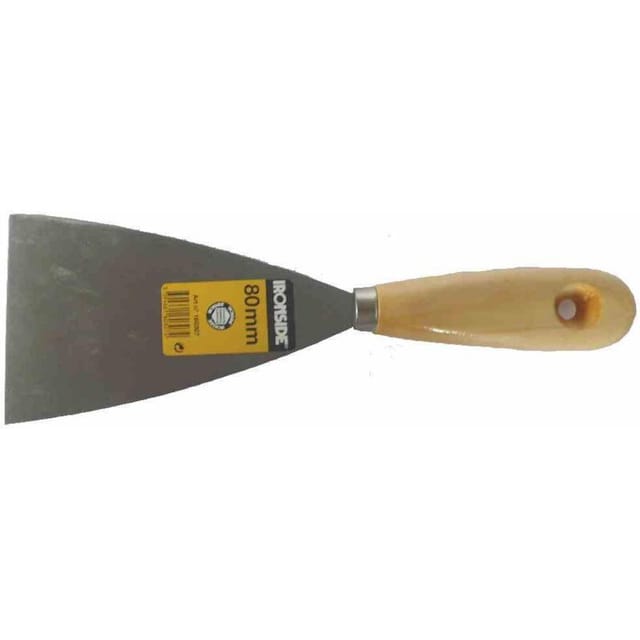 Malerspachtel mit Holzgriff 80 mm