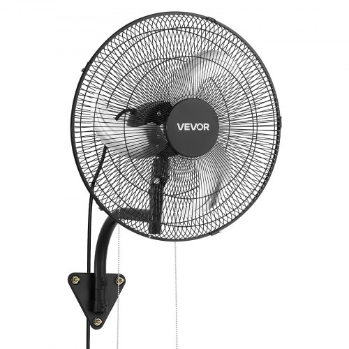 59w Industrieller Wandventilator 51 Cm, 6,5 M/s Oszillierender Wandlüfter Mit 3 Stufen & Verstellbarem Neigungswinkel, Gewerblicher Industrieventilator Für Werkstatt Garage Lager Gym, Schwarz