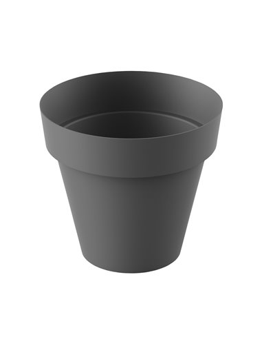 Topf Modell "Tes" Ø14x13cm (1 Liter) aus anthrazitgrauem Polypropylen