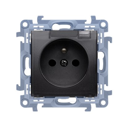 Ip44-steckdose Ohne Dichtung, Transparente Klappe (modul) 16 A, 250