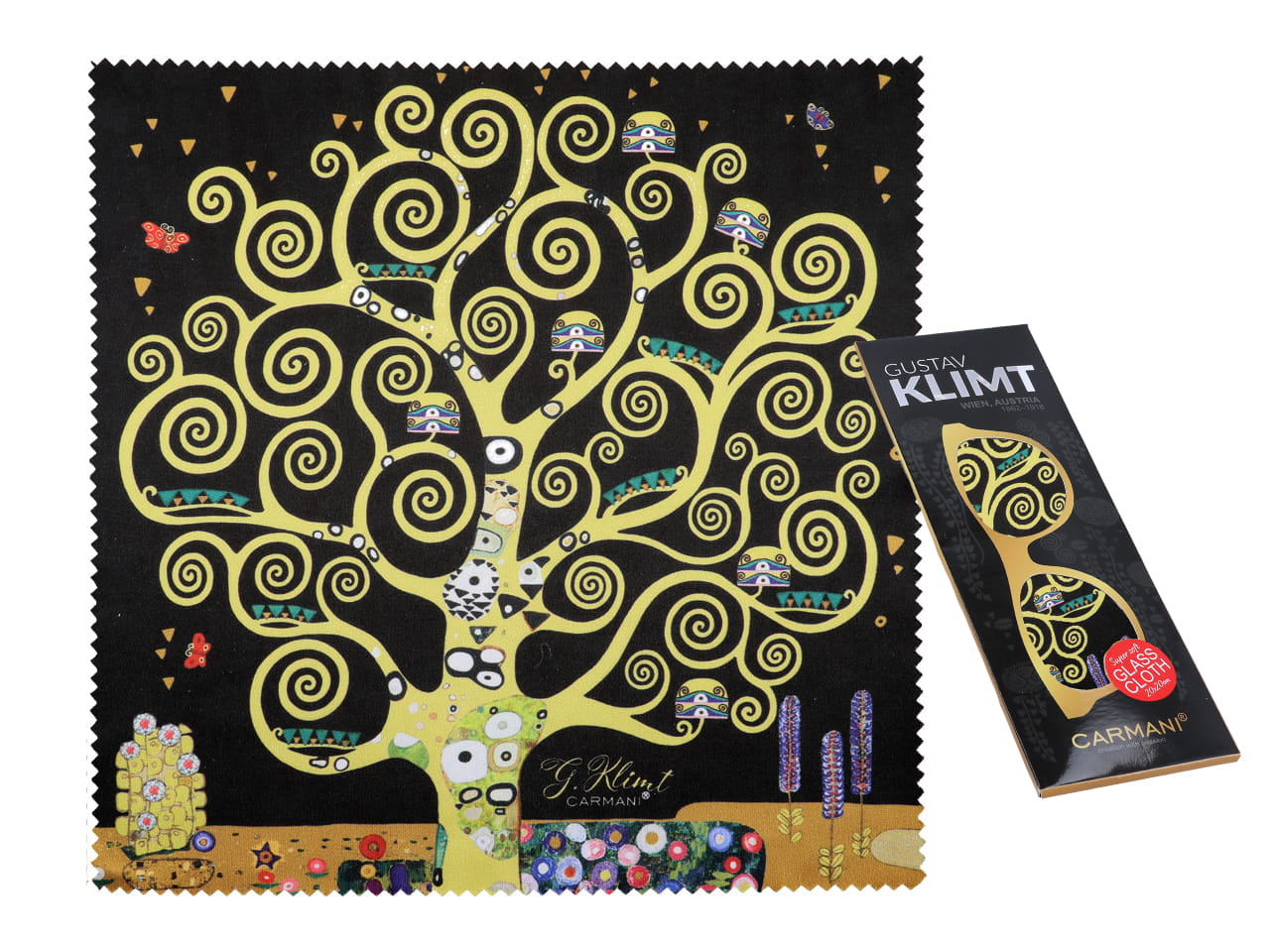 Brillenputztuch – G. Klimt. Der Baum Des Lebens (carmani)