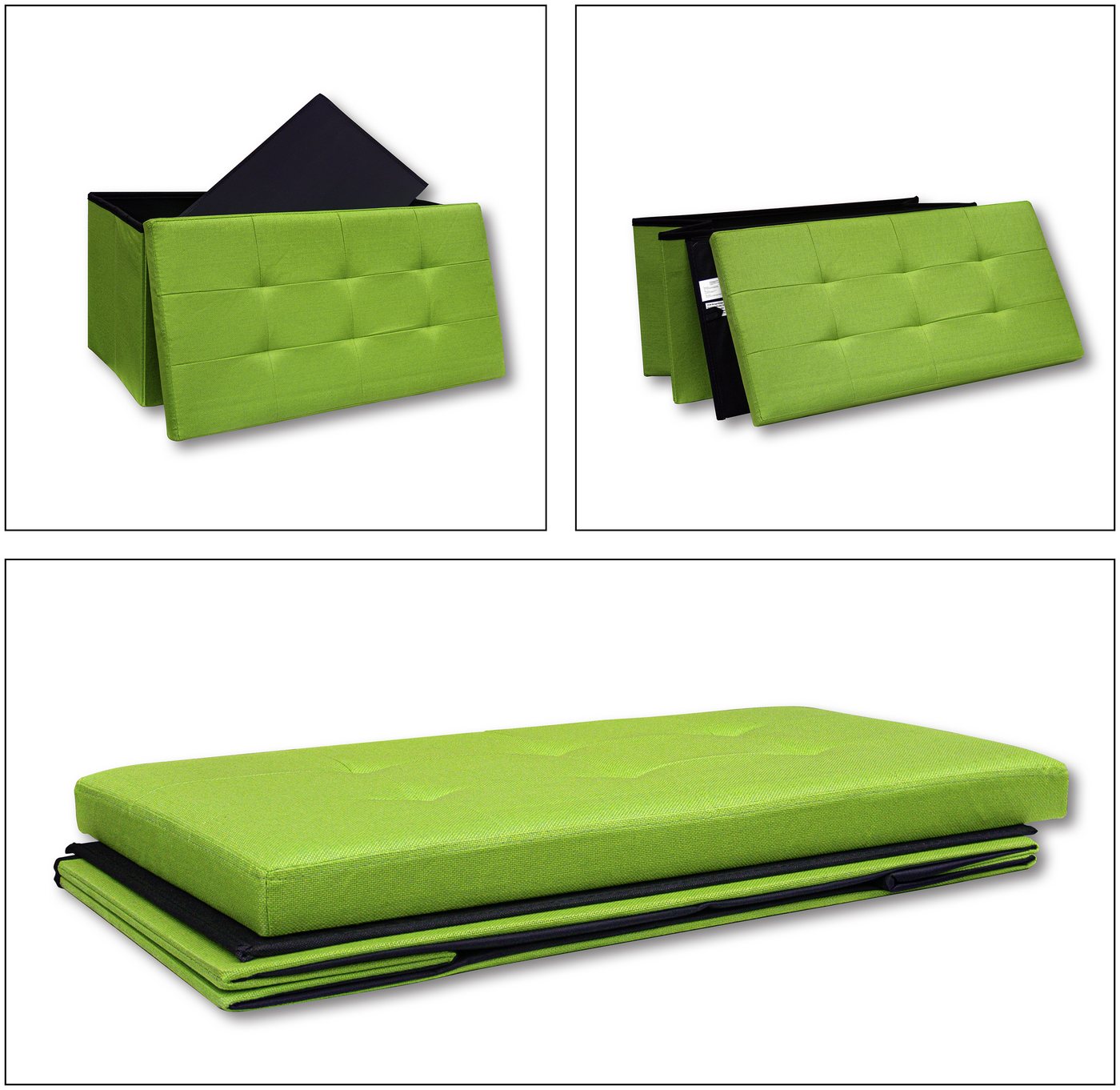 Stoff Sitztruhe Sitzbank Truhe Boxas Bild 5