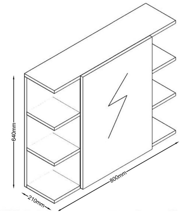 VCM - Spiegelschrank Badspiegel Ablage Zalo
