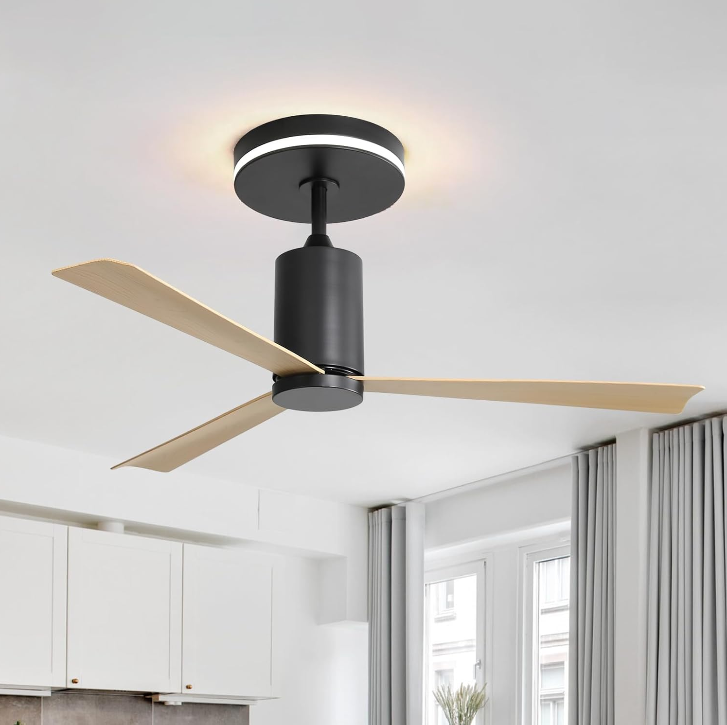 Ventilator Deckenventilator 132 Cm Mit 18 W Led, Reversiblem Dc-motor, Fernbedienung, 6 Stufen, Zeitschaltuhr, Leise 35 Db