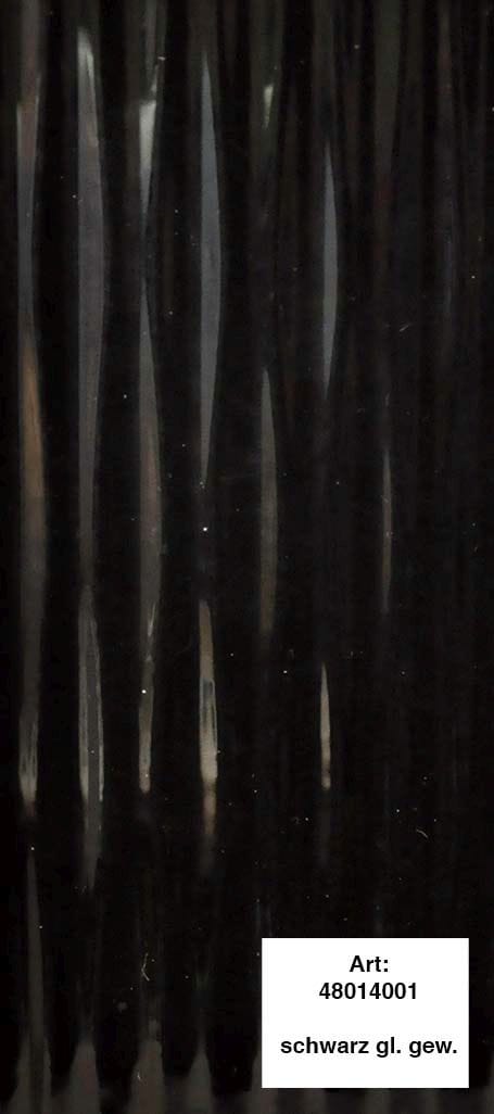 alfer Design-Platte 1000 x 600 mm Kunststoff gewellt, schwarz glänzend Wanddekoobjekt