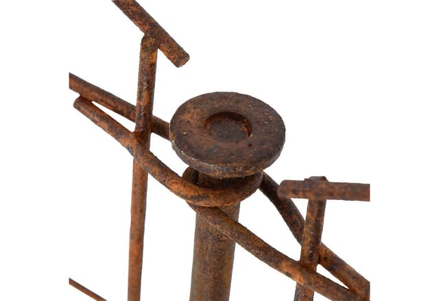 Estexo - Edelrost Teichzaun Gartenzaun 11tlg Set Zaun Zaunelemente Gitterzaun Metall Rost Oberbogen