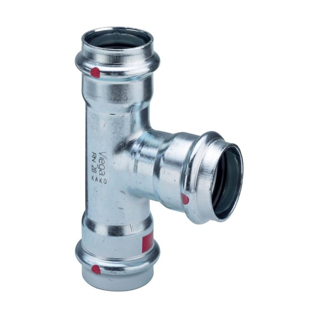 T-Stück reduziert Prestabo Stahl verzinkt 15x12x15mm - Viega