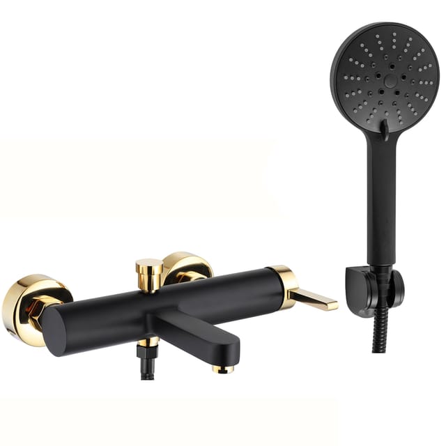 Rea Wannenarmatur Polo Schwarz Gold