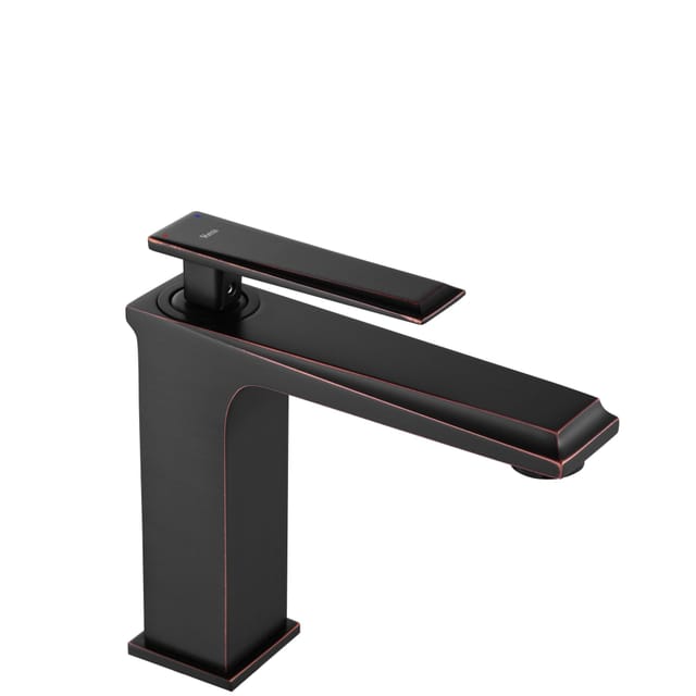REA - waschbeckenarmatur romano old schwarz low