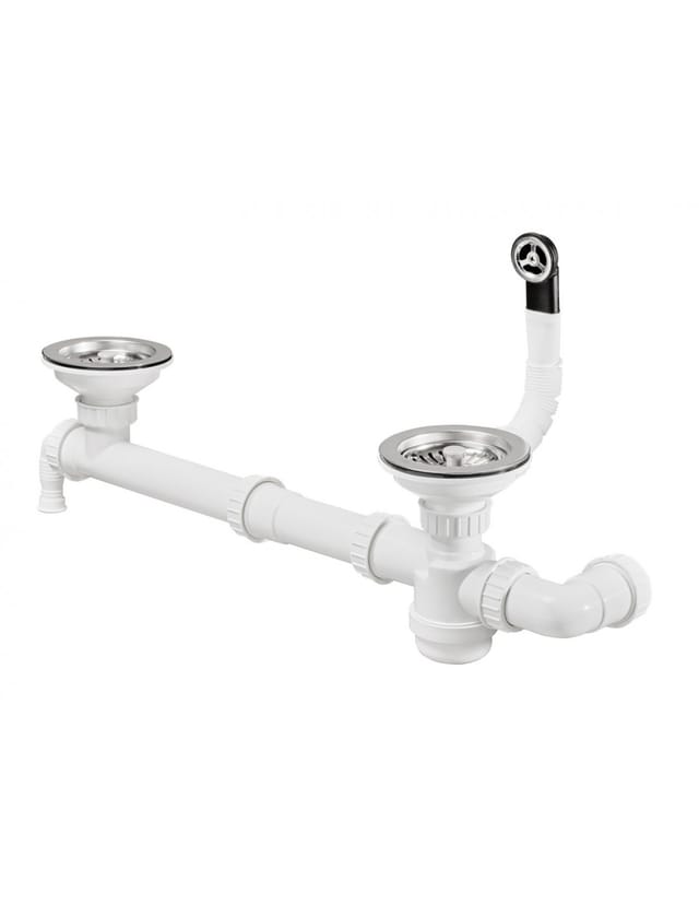 Komplette Spülbeckenablauf mit 2 Becken Fctv090p08 Modern