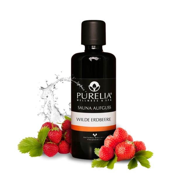 Saunaaufguss Konzentrat Wilde Erdbeere 100 ml natürlicher Sauna-aufguss - reine ätherische ö - Purelia