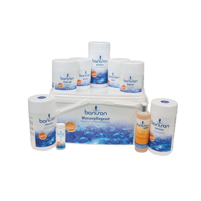 Banisan - Wasserpflegeset 11 teilig für Whirlpools Wasserpflege Set Chlor pH Algen Kalk