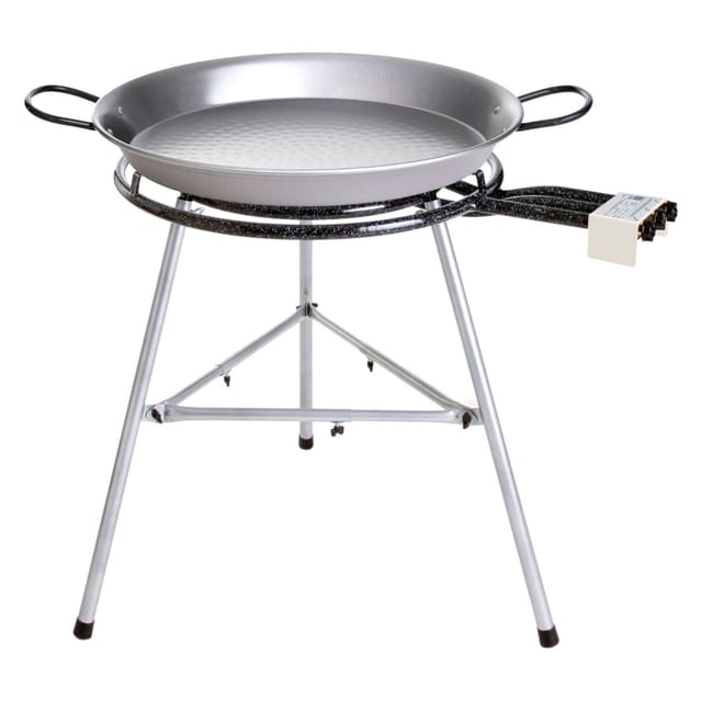 Comfort Line Set 5 mit Brenner und Paella-Pfanne aus Stahl ø 60/80 cm - Paella World