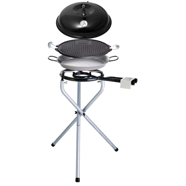 Portable Set klein mit Brenner, Paella-Pfanne, Grillplatte und Deckel ø 30/38 cm - Paella World