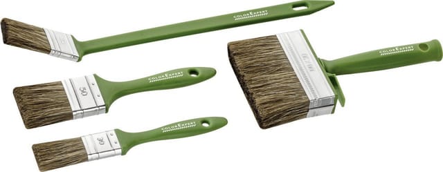 Color Expert - Lasur Pinselset 4-tlg. Größe 30/50/35/30x100mm Malerpinsel für Lasuren geeignet