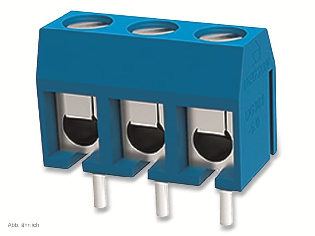 Degson - Klemmleiste, Dg301-5.0-04p-12-00ah, Vertikal 4 Polig Blau