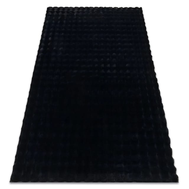 Rugsx - Teppich bubble schwarz 25 imitation von kaninchenfell 3D - strukturell black 60x100 cm