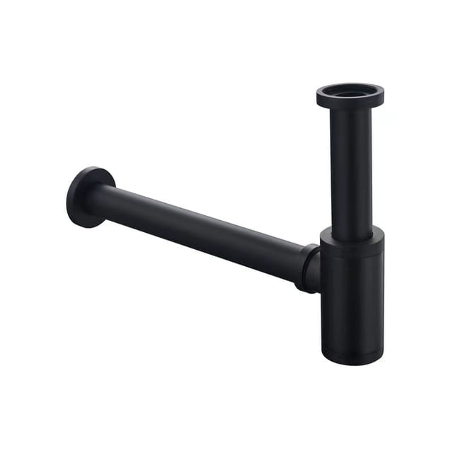 Shining House - Messing-Waschtischablauf, Universal-Siphon mit 200-mm-Verlängerungsrohr, 1 1/4 x 32 mm verstellbarer Siphon, geruchshemmend,