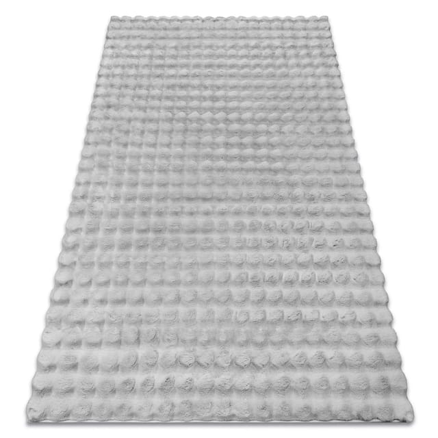 Rugsx - Teppich bubble silber 21 imitation von kaninchenfell 3D - strukturell grey 60x100 cm
