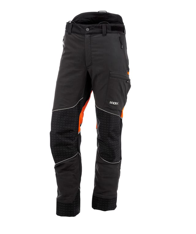 KOX - Schnittschutzhose Performance Anthrazit/Orange Größe 27 untersetzt