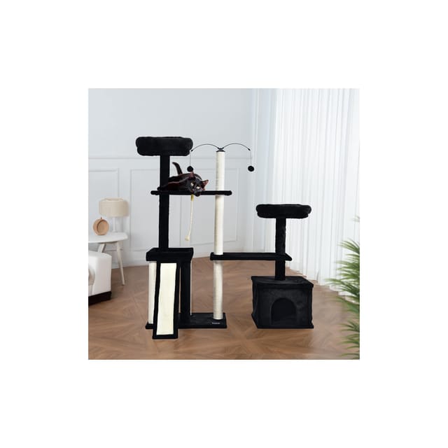 Home Deluxe - Kratzbaum jax Farbe: Schwarz Katzenbaum Kratzbaum Kratzbäume Katzenmöbel