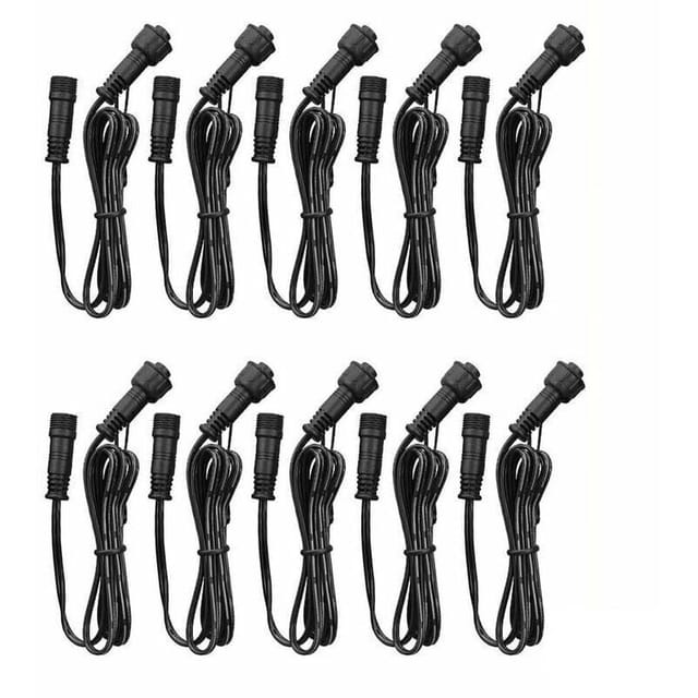 Shining House - Verlängerungskabel, 10er-Pack, für LED-Einbaustrahler, wasserdicht IP67, 1 m, 2-polig, mit männlichen und weiblichen Anschlüssen