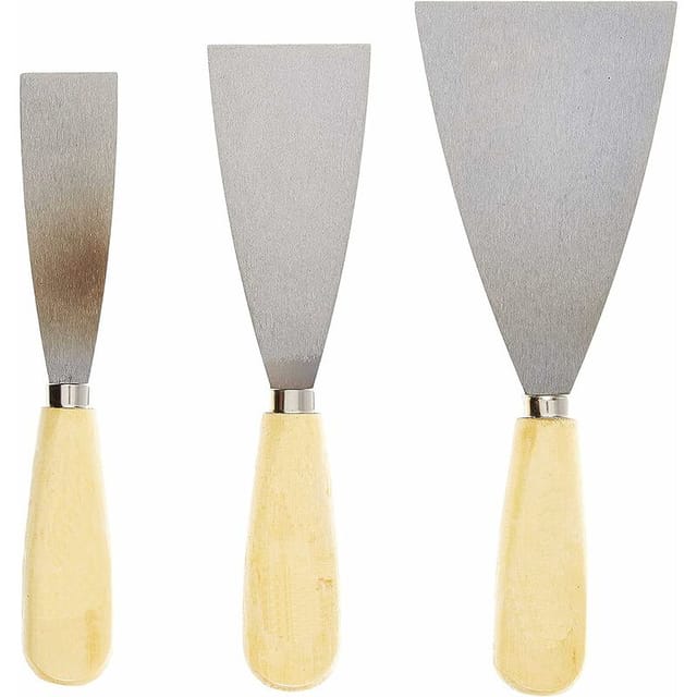 Shining House - Spachtel, Spachtel, flexible Klinge aus rostfreiem Stahl, Spachtel mit Holzgriff