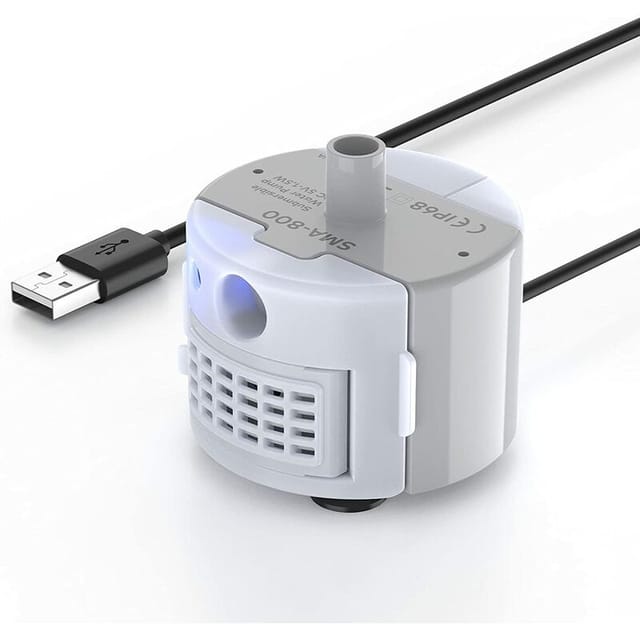 Shining House - Katzenbrunnenpumpe mit LED-Licht, extrem leise, lange Lebensdauer, IP68 wasserdicht