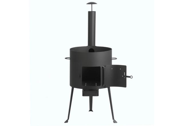 Gusseisen Kazan 12,1L mit Kazan Ofen ø 34 cm, Gusstopf mit Deckel, Gulaschkessel, Feuertopf - Bbq-toro