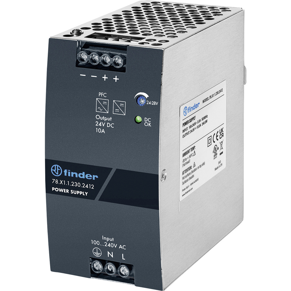 Finder 78.y1.1.230.2412 Schaltnetzteil 20 A 480 W Anzahl Ausgänge:1 X Inhalt 1 St.