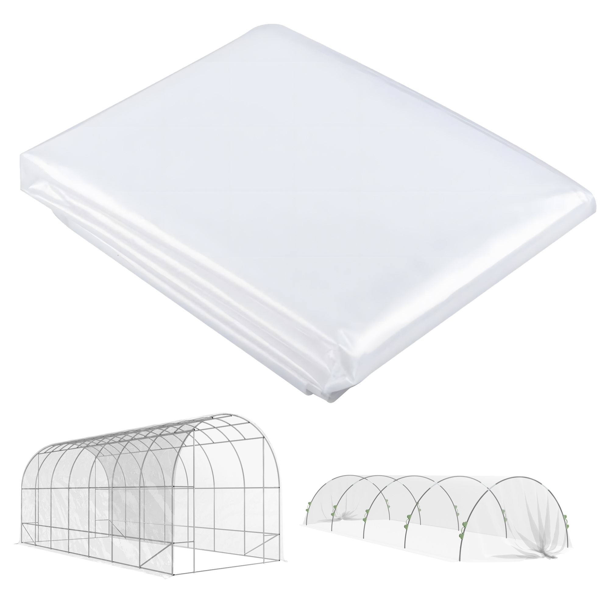 Transparente Gewächshausfolie 7 X 8 M Aus Polypropylen, 0,15 Mm, Uv 5 %, Wasserdicht Havrya