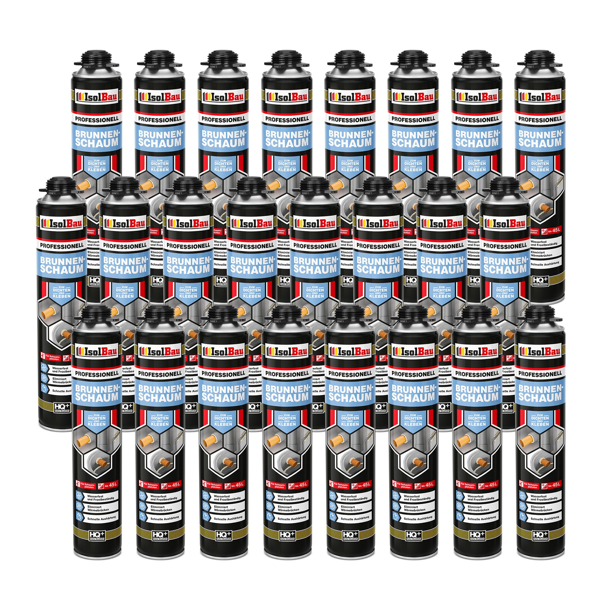 Brunnenschaum 24 X 750ml Bauschaum Montageschaum Pistolenschaum Isolbau