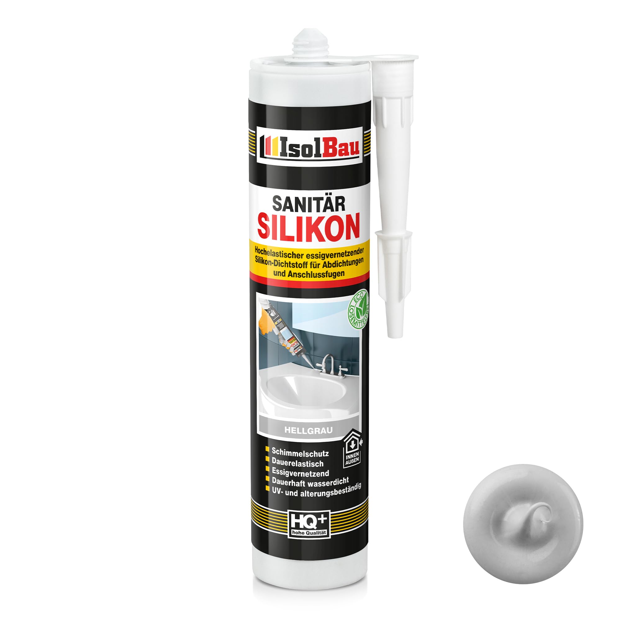 Sanitär Silikon Hellgrau 1 X 300 Ml Dichtstoff Küche Abdichten Kleben Dusche